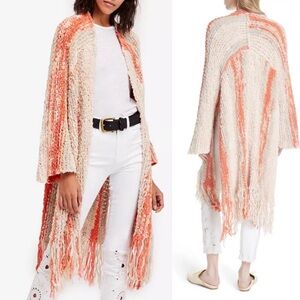 Free People Desert Daze Fringe Duster Cardigan Size XS/Small